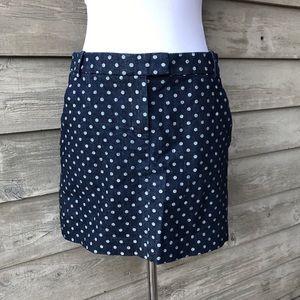 J Crew Polka Dot Denim Skirt